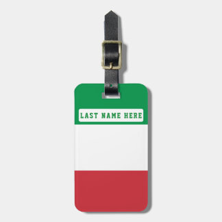Italië Flag Bagagelabel (voeg je adres op de achte