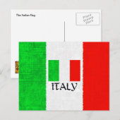 ITALIË FLAG BRIEFKAART (Voorkant / Achterkant)