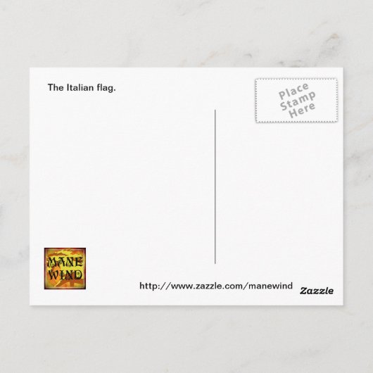 ITALIË FLAG BRIEFKAART (Achterkant)