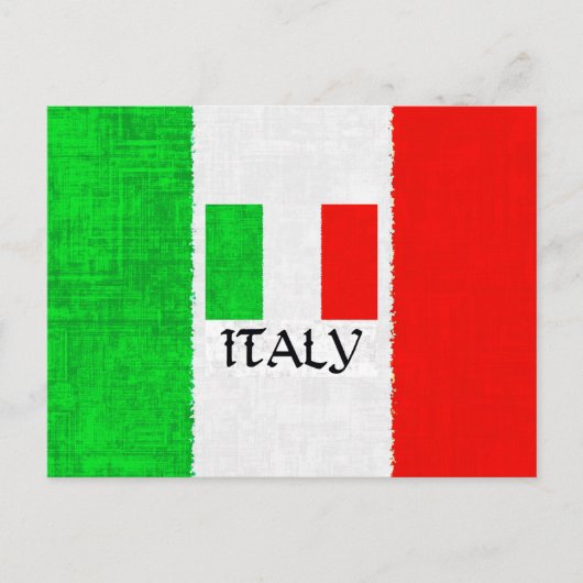 ITALIË FLAG BRIEFKAART (Voorkant)