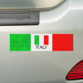 ITALIË FLAG BUMPERSTICKER (Op auto)