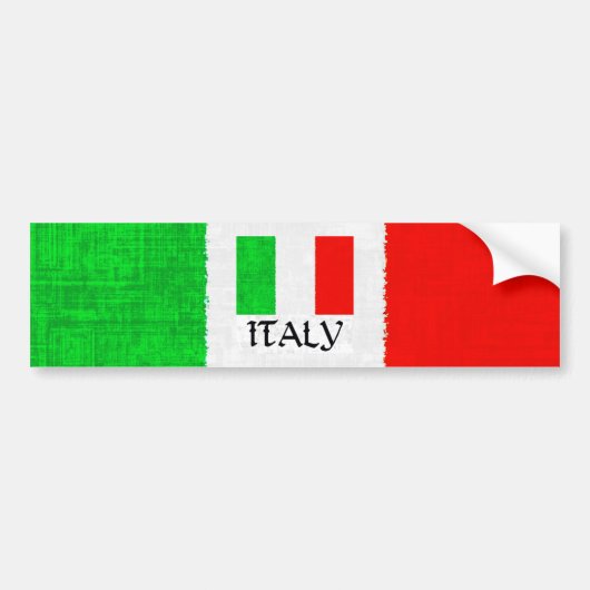 ITALIË FLAG BUMPERSTICKER (Voorkant)