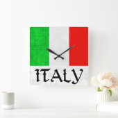 ITALIË FLAG Clock Vierkante Klok (Huis)