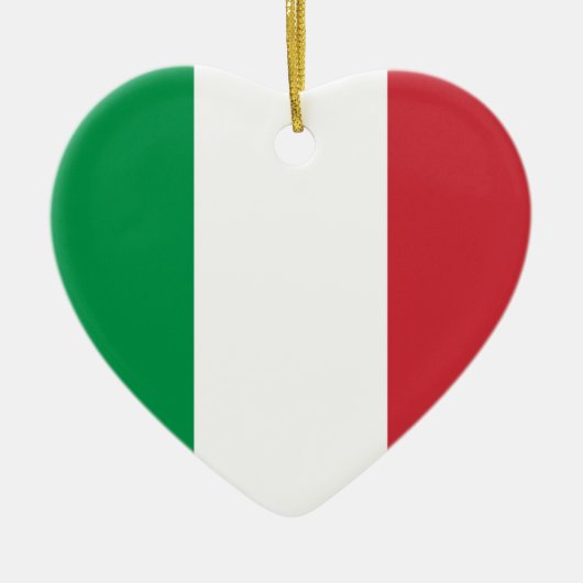 Italië Flag Heart Ornament (Voorkant)