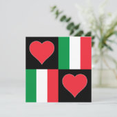 Italië Flag Heart Patriotic Italiaanse Greep Kaart (Staand voorkant)