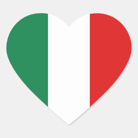 Italië Flag Heart Sticker (Voorkant)