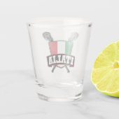 Italië Flag Italia Lacrosse Shot Glas (Achterkant)