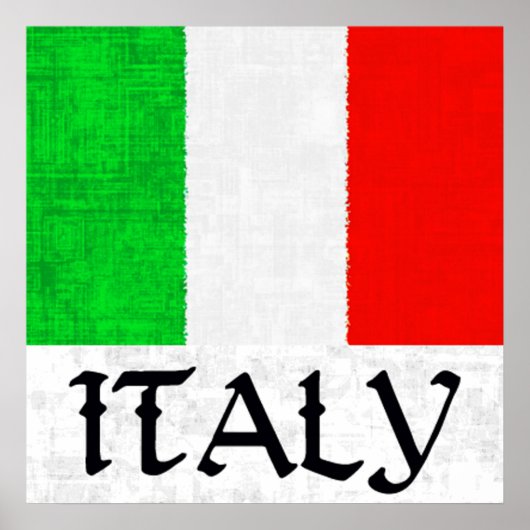ITALIË FLAG Poster (Voorkant)