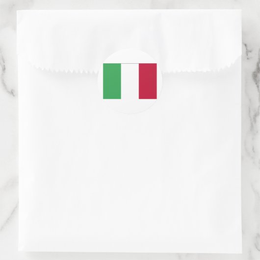 ITALIË FLAG RONDE STICKER (Tas)