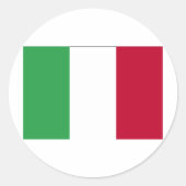 ITALIË FLAG RONDE STICKER (Voorkant)