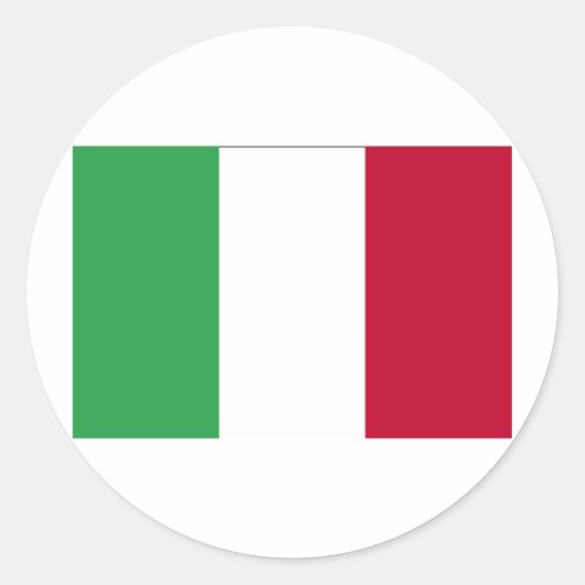 ITALIË FLAG RONDE STICKER (Voorkant)