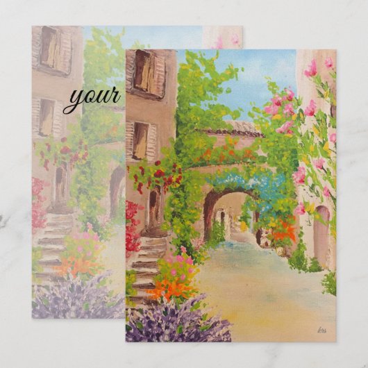 Italië Flat Card (Voorkant / Achterkant)