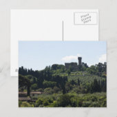 Italië, Florence, Castle op de heuvel Briefkaart (Voorkant / Achterkant)
