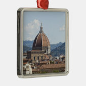 Italië, Florence, Cityscape met Duomo Metalen Ornament (Rechts)