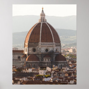 Italië, Florence, Dome van Duomo-kathedraal Poster