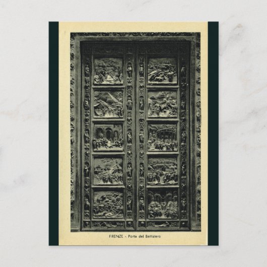 Italië, Florence, Firenze, 1908, bankdeuren Briefkaart (Voorkant)
