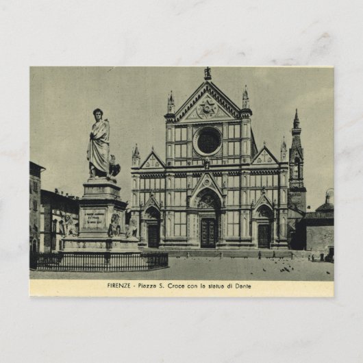 Italië, Florence, Firenze, 1908, S. Kerk Briefkaart (Voorkant)