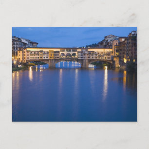 Italië, Florence, nachtelijke reflecties in de Briefkaart