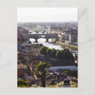 Italië, Florence, Ponte Vecchio en de Arno Briefkaart