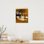 Italië, Florence, Ponte Vecchio en de Arno in Poster (Keuken)