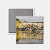 Italië, Florence, Reflectie in de Arno Magneet (Voorkant / Achterkant)