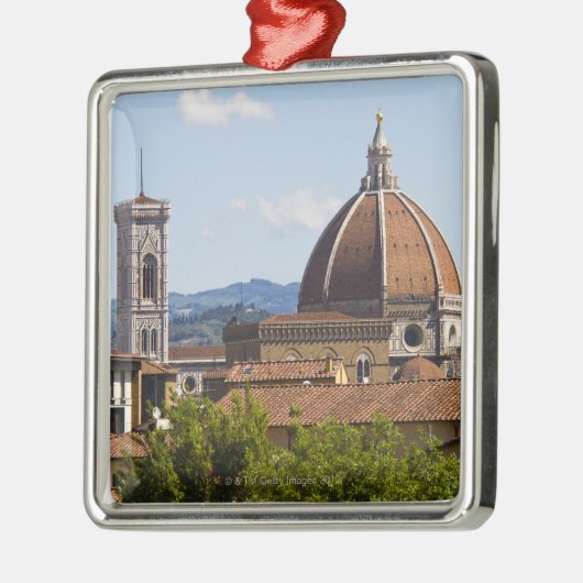 Italië, Florence, Uitzicht van de Kathedraal van F Metalen Ornament (Links)