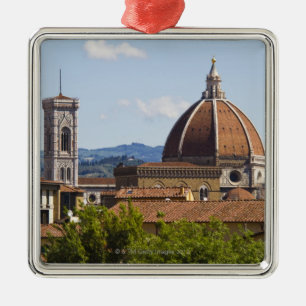 Italië, Florence, Uitzicht van de Kathedraal van  Metalen Ornament