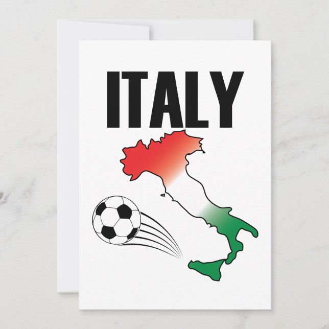 Italië Football Fan Map Boot Voetbal (Voorkant)