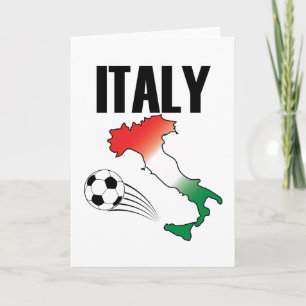 Italië Football Fan Map Boot Voetbal Kaart