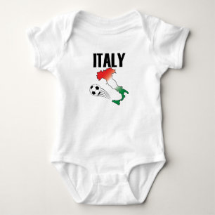 Italië Football Fan Map Boot Voetbal Romper
