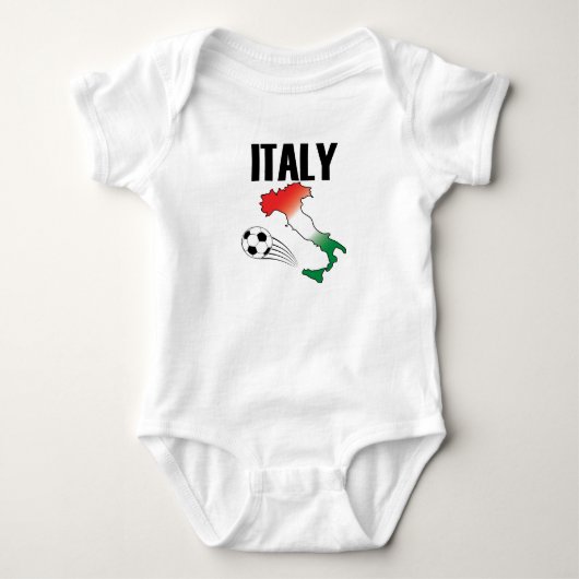 Italië Football Fan Map Boot Voetbal Romper (Voorkant)
