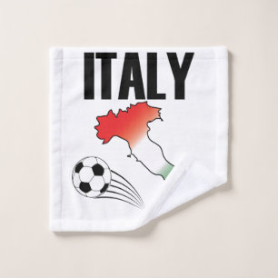 Italië Football Fan Map Boot Voetbal Washandje