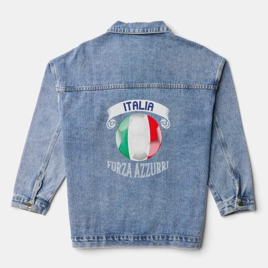 Italië Football fans Italiaans nationaal team van  Denim Jacket (Achterkant)