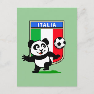 Italië Football Panda Briefkaart