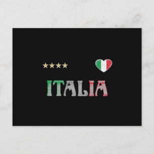 Italië Football Vlag Shirt Vlag Briefkaart Voetbal
