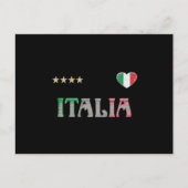 Italië Football Vlag Shirt Vlag Briefkaart Voetbal (Voorkant)