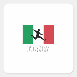 Italië Football Voetbalteam Vierkante Sticker