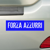 Italië "FORZA AZZURRI" Bumpersticker (Op auto)