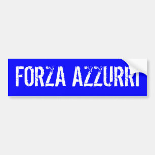 Italië "FORZA AZZURRI" Bumpersticker