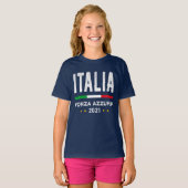 ITALIË - Forza Azzurri T-Shirt (Voorkant volledig)