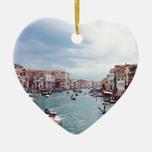  Italië Foto Venetië Canal Keramisch Ornament (Voorkant)