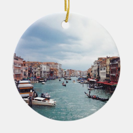  Italië Foto Venetië Canal Keramisch Ornament (Voorkant)