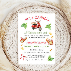 Italië Fun Holy Cannoli Baby shower Uitnodiging