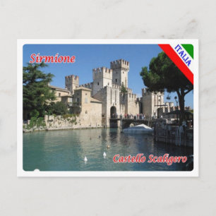 Italië - Gardameer - Sirmione - Scaligero Castle - Briefkaart