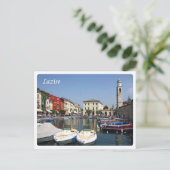 Italië - Gardenmeer - Lazise - haven - Briefkaart (Staand voorkant)