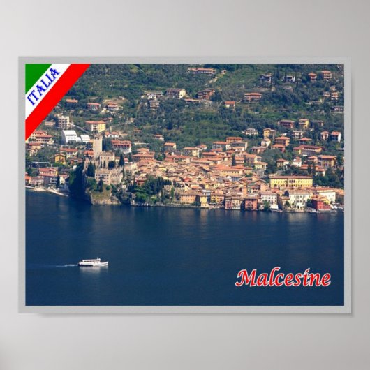 Italië - Gardenmeer - Malcesine - Poster (Voorkant)