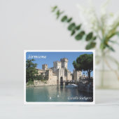 Italië - Gardenmeer - Sirmione - Castello Scaliger Briefkaart (Staand voorkant)