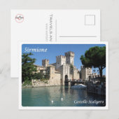 Italië - Gardenmeer - Sirmione - Castello Scaliger Briefkaart (Voorkant / Achterkant)