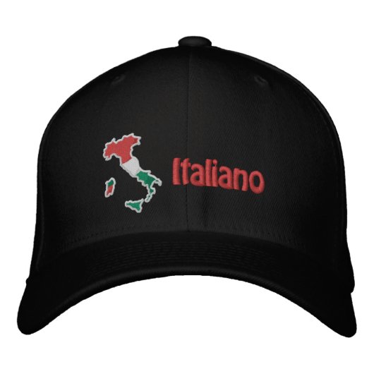 Italië Geborduurde Hoed Pet (Voorkant)
