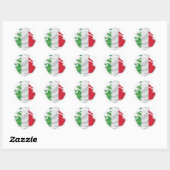 Italië Gekopieerde vlag Ronde Sticker (Vel)